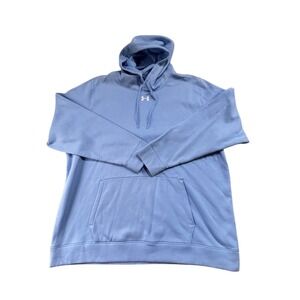 Under Armour ColdGear Hoodie Sweatshirt Light Blue Pullover Long Sleeve Mens 4XL